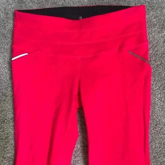 Athleta Neon Leggings Cropped Pink Capri Athletic - Picture 2 of 8